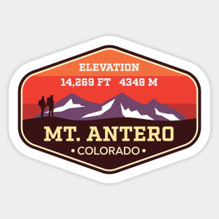 Mt Antero Colorado - 14ers Mountain Climbing Badge Sticker